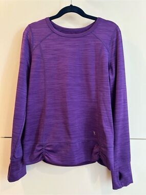 Danskin Now Purple Long Sleeve Active Dance Top - Size L/G (10/12)